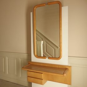 € 275,= (set) wall-table-mirror-ashwood-Dutch-design-80s