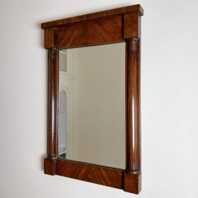 mirror-frame-mahoga-wood-pilars-napoleon-empire-1800-antique