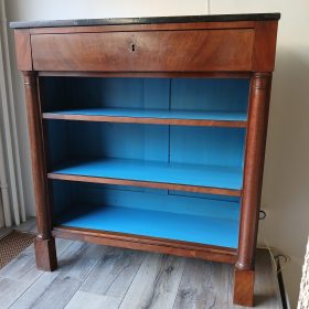 € 750,= bookcase-mahogany-antique-1800-Napoleon-Empire