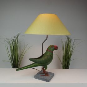 € 176,= & kap 40 cm va € 93,=<br>2 stuks beschikbaar lamp-parrot-metal-lampshade-with-tapered-model-lampshade