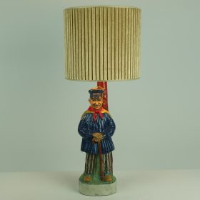 € 115,= & kap 20 cm vanaf € 45,= lamp-porselein-bretonse-boer-met-recht-model-lampenkap-vintage