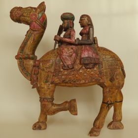 € 650,= beeld-Dhola-Maru-kameel-Rajasthan-India-beschilderd-antiek-20e-eeuw