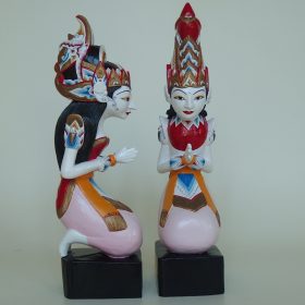 bali-couple-rama-sita-wood-painted-indonesia-vintage