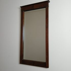 mirror-frame-mahogany-wood-pilars-napoleon-empire-1800-antique