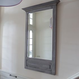 mirror-faceted-frame-wood-grey-early-20th-century-antique