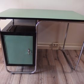 bureau-chroom-metaal-formica-bureaublad-Torck-Belgie-jaren-50-vintage