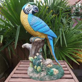 parrot-resin-20th-century-blue-yellow
