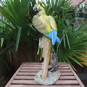 parrot-resin-20th-century-yellow-blue
