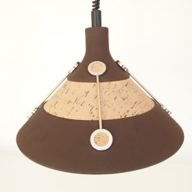 € 125,= hanglamp-kurk-chroom-herda-jaren-70-vintage