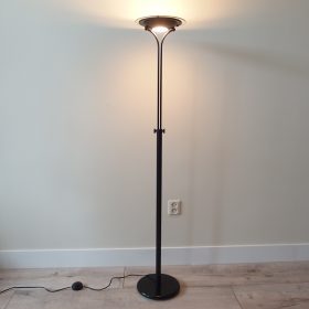 € 185,= vloer-lamp-uplighter-metaal-zwart-led-steinhauer-jaren-80-vintage