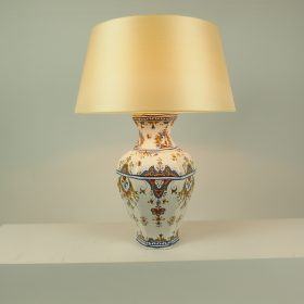 € 165,= & kap 45 cm vanaf € 103,= lamp-brand-Faiencerie-du-Verseau-AUPS-ceramic-with-middle-low-model-lampshade-90s-vintage