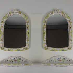 vintage-mirror-console-ceramic-Moustiers-France-80s